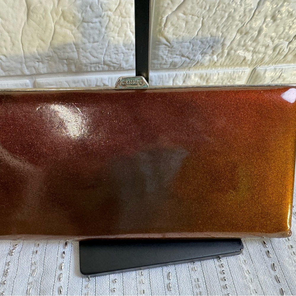 Lodis Long Wine color wallet.